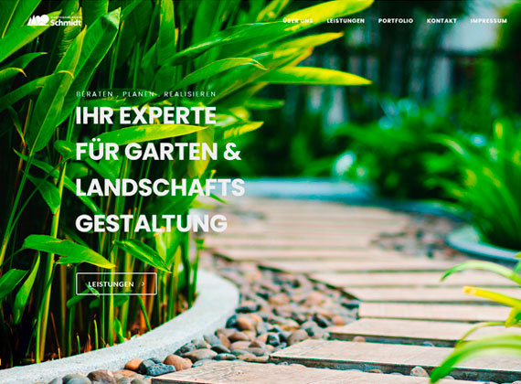 Webdesign Gartengestaltung Schmidt