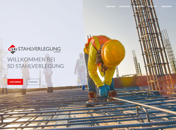 Webseite SD Stahlverlegung GmbH