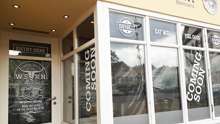 Burger Steaks Beschriftung in Frankfurt